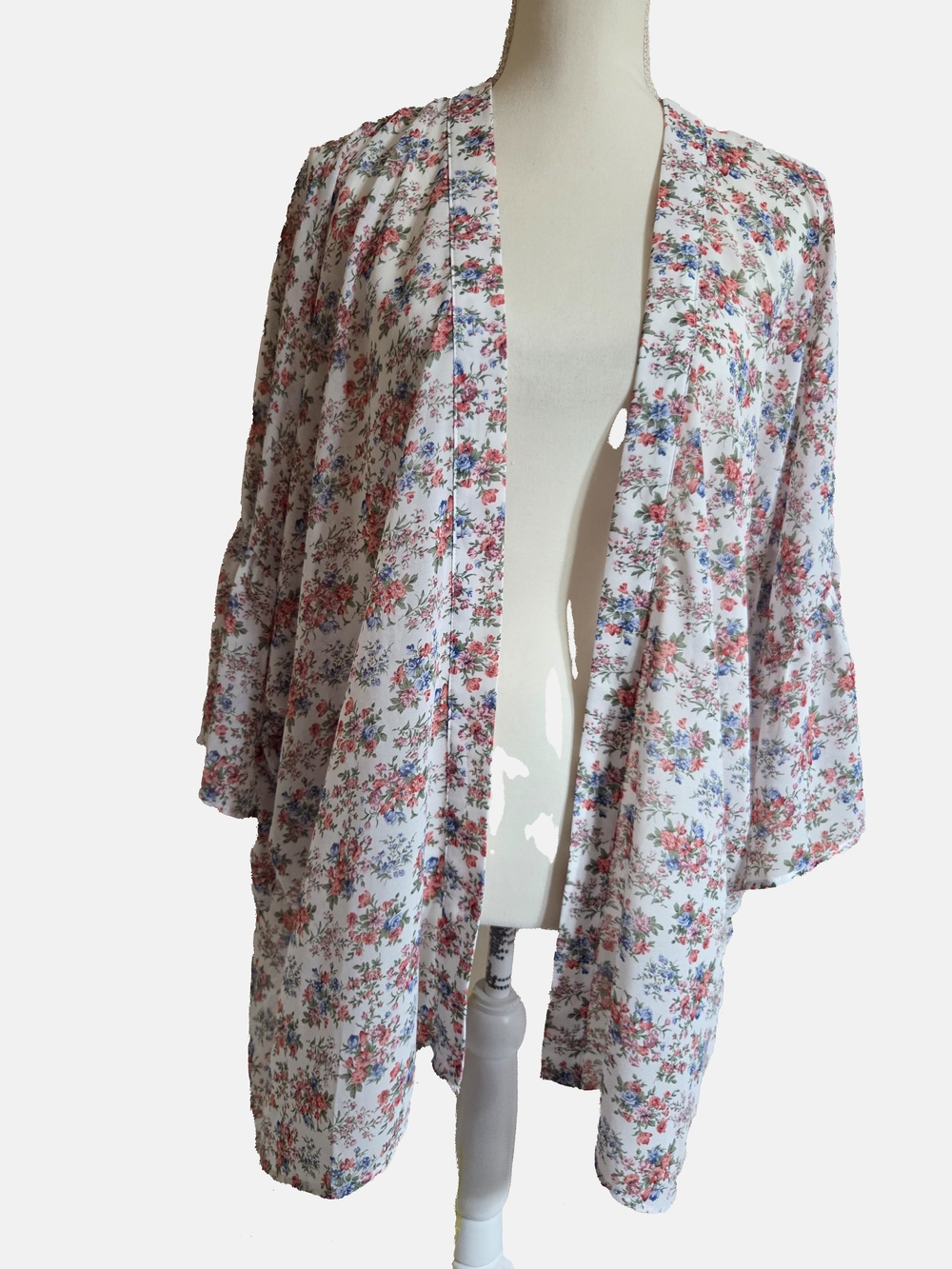 Floral Open-Front Kimono